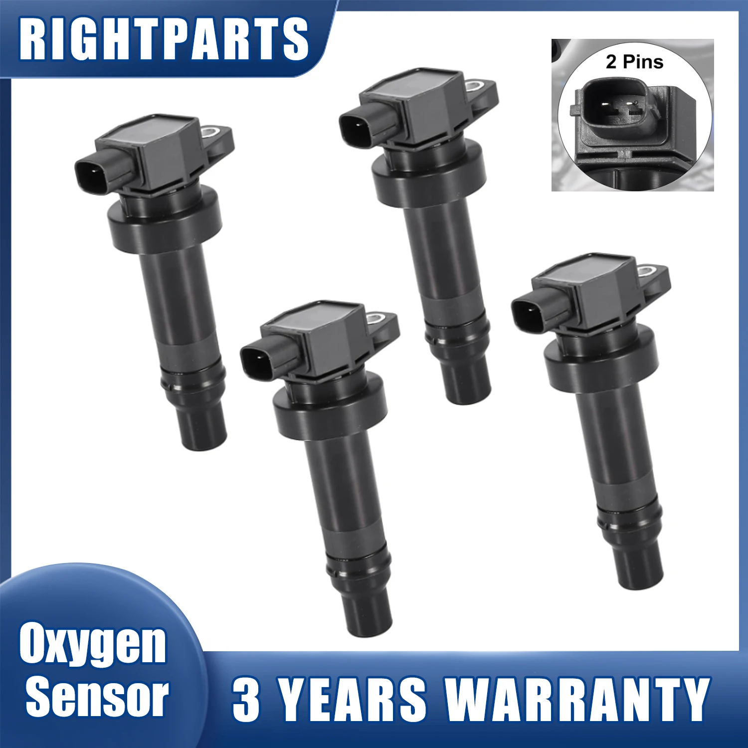 

4Pcs 27301-2B010 Ignition Coil For Hyundai Accent Elantra GT i30 Kia Soul Rio Forte Koup Cee'D 1.6L 2010-2019 273012B010