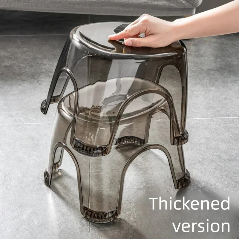 Thickened small stool for home use, low stool, living room coffee table, children's shoe-changing stool, round stool, small chai