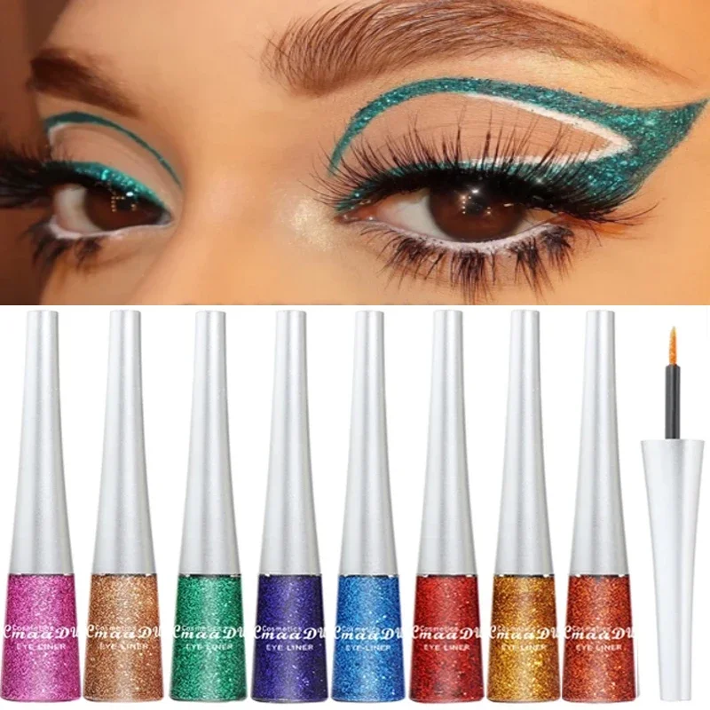 16 Colors Liquid Eyeliner Coloful Glitter Waterproof Long-lasting Quick Dry Eyeliner Lying Silkworm Pen Eye Makeup Beauty Tool