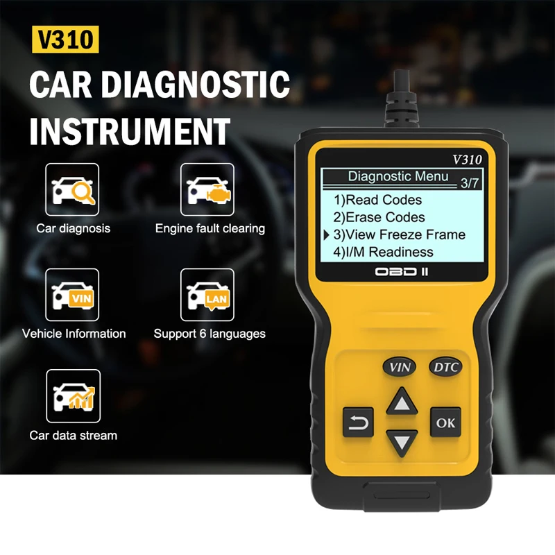 

Advanced OBD2 V310 Handheld Scanner Fault Diagnosis Tool Engine Data Detection Supports Multiple Languages- USB Powered