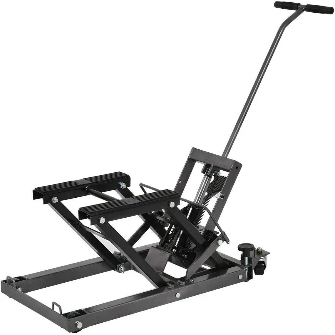 

Motorcycle ATV Hydraulic Scissor Lift Jack Stand Quad Dirt Street Bike Hoist 1500 Lbs (Black)