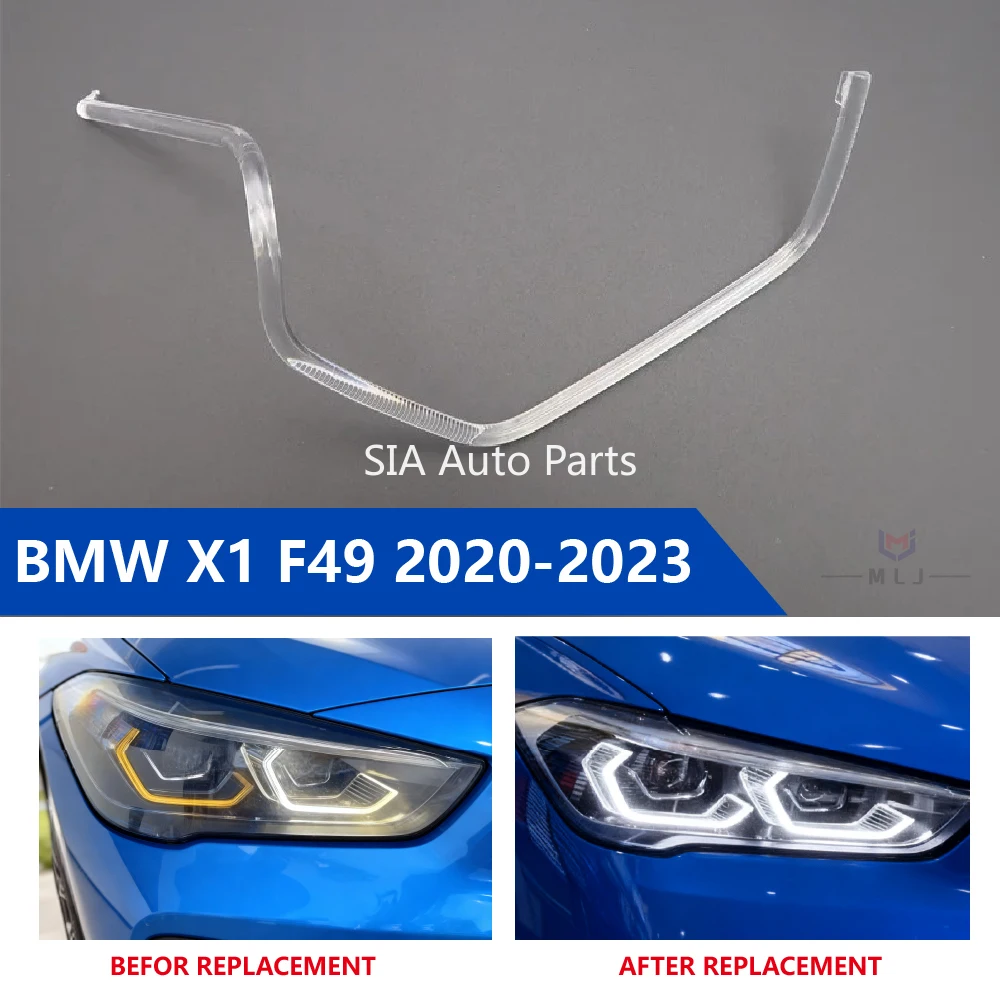 

For BMW X1 F49 2020 2021 2022 2023 Car DRL Light Guide Plate Light Guide Tube Headlight Daytime Running Light Guide Angel Eye