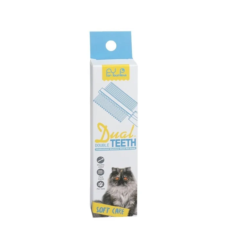 

Professional Pet Comb for Cats Dogs Two Sided Grooming Rake Fine and Coarse Teeth Deshedding Dematting Brush for Long Short Hair