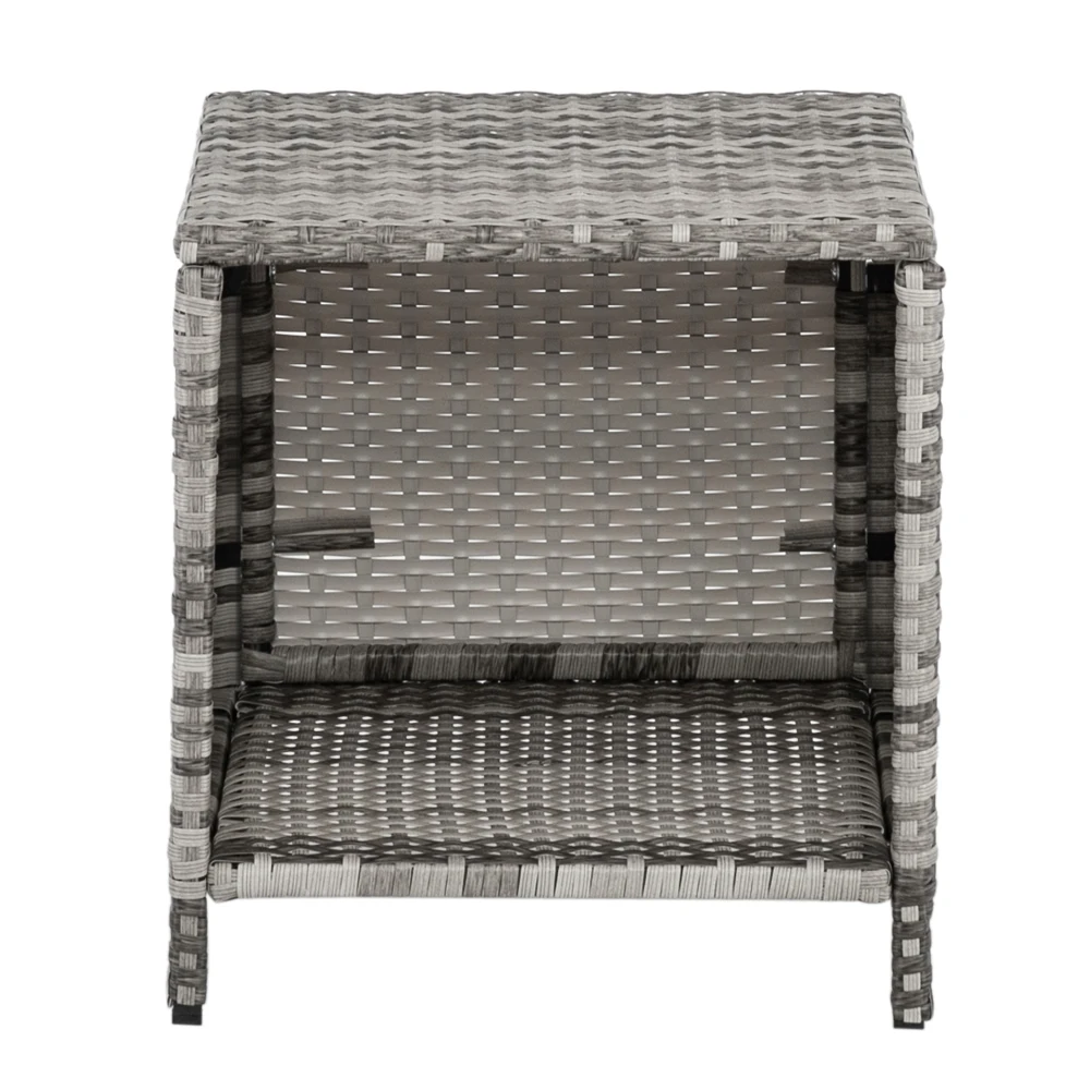 5pcs 2 Chairs 2 Footstools 1 Coffee Table Combination Sofa Gray Gradient