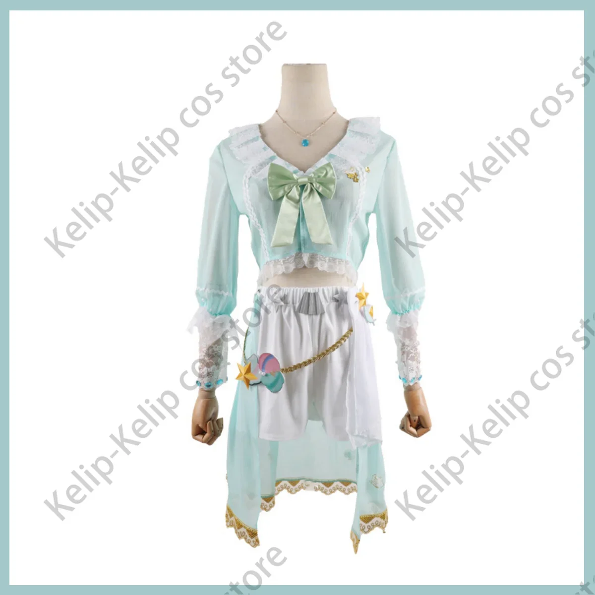 Demi Bourbon Barmaid Cosplay Costume, Anime Game, Sea Salt, Special Tune Wig, Uniform Shorts, Woman Sexy, Lovely Party, trempé