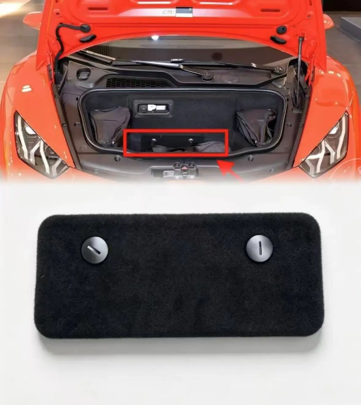 Frunk socket trim storage box For Lamborghini Huracan  4T0863440B