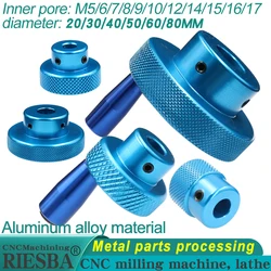 1Pcs blue Aluminum Alloy Mini Handwheel For Lathe/Miller mechanical hand wheel Automation equipment parts CNC lathe processing