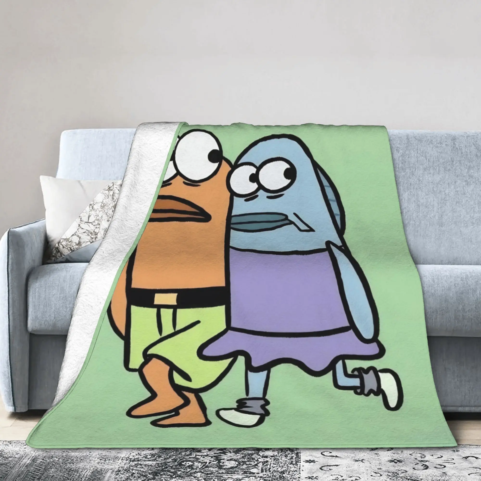 Bikinis Bottom Buddies Funny Fish Blanket  Flannel Awesome Warm Throw Blanket for Home Summer