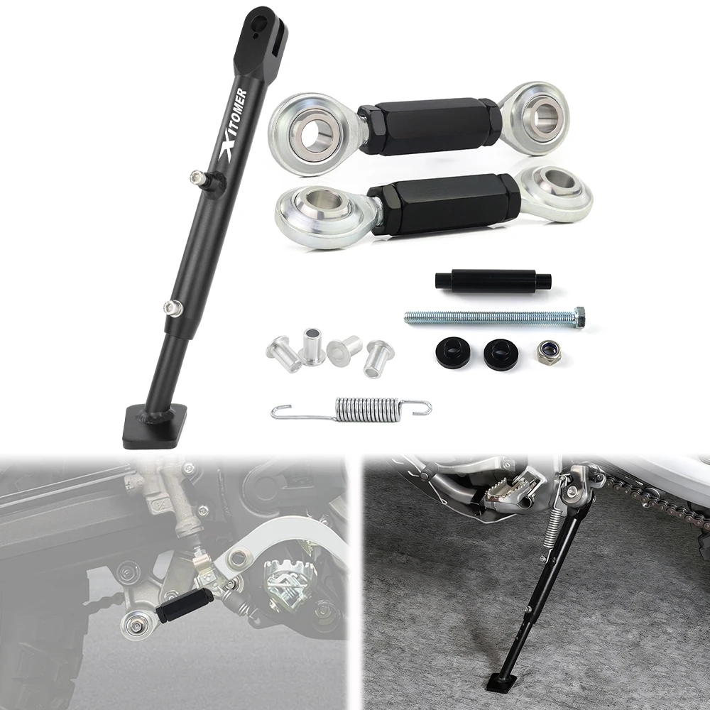 

Fit For Honda CRF300L CRF 300L Rally 2021-2024 2025 Motorcycle Adjustable Kickstand Side Stand & Rear Suspension Lowering Links