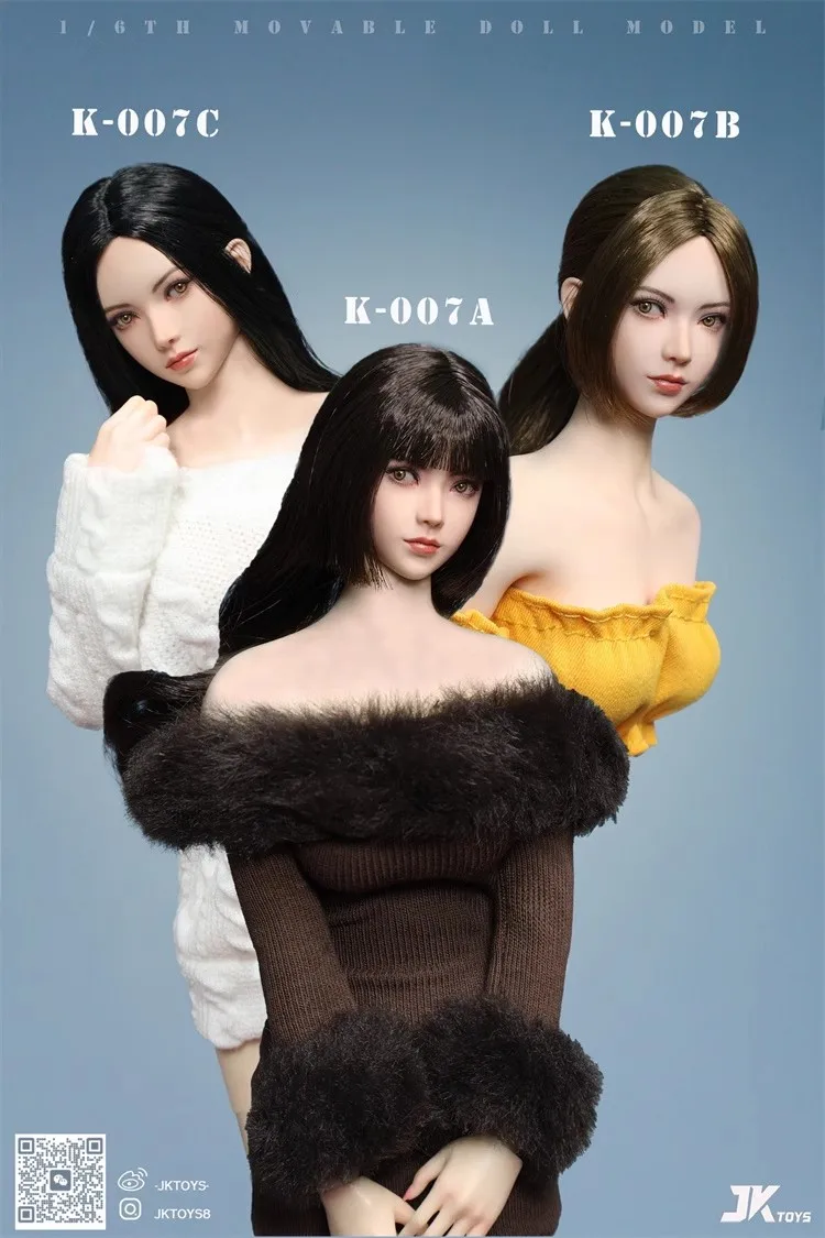 

JKTOYS K-007 1/6 солдат, азиатская красота, голова Milly, резьба, подвижные глаза, подходят для 12-дюймовой экшн-фигурки, модель куклы, игрушки на складе