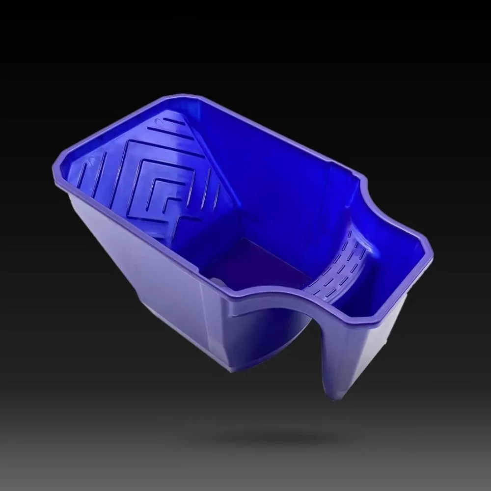 جديد 1L صينية الطلاء سعة كبيرة كوب الطلاء المحمول باللون الأزرق الداكن PP دائم عقد كوب الطلاء لوازم الطلاء #1