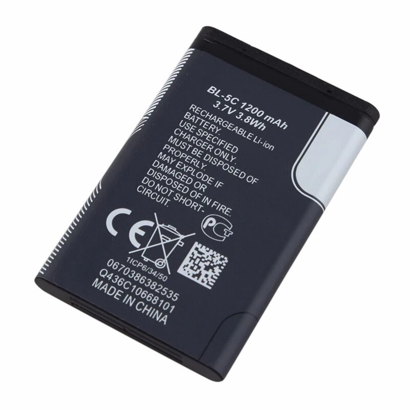 BL-5C BL5C BL 5C 3.7V 1200mAh For Nokia 1100 1110 1112 1200 1208 1600 2300 2600 2610 3100 3110 5130 Replacement Lithium Battery