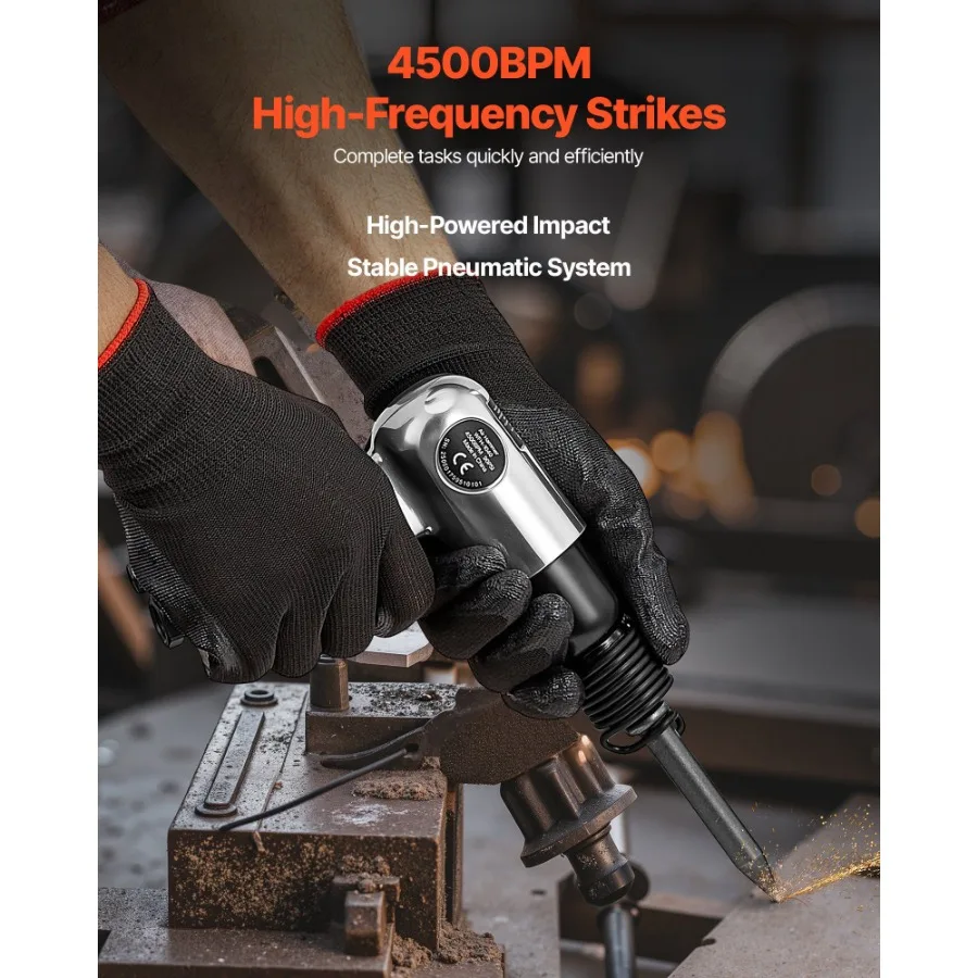 مطرقة هوائية 4500 BPM 11 CFM طقم مطرقة هوائية مع 4 أزاميل