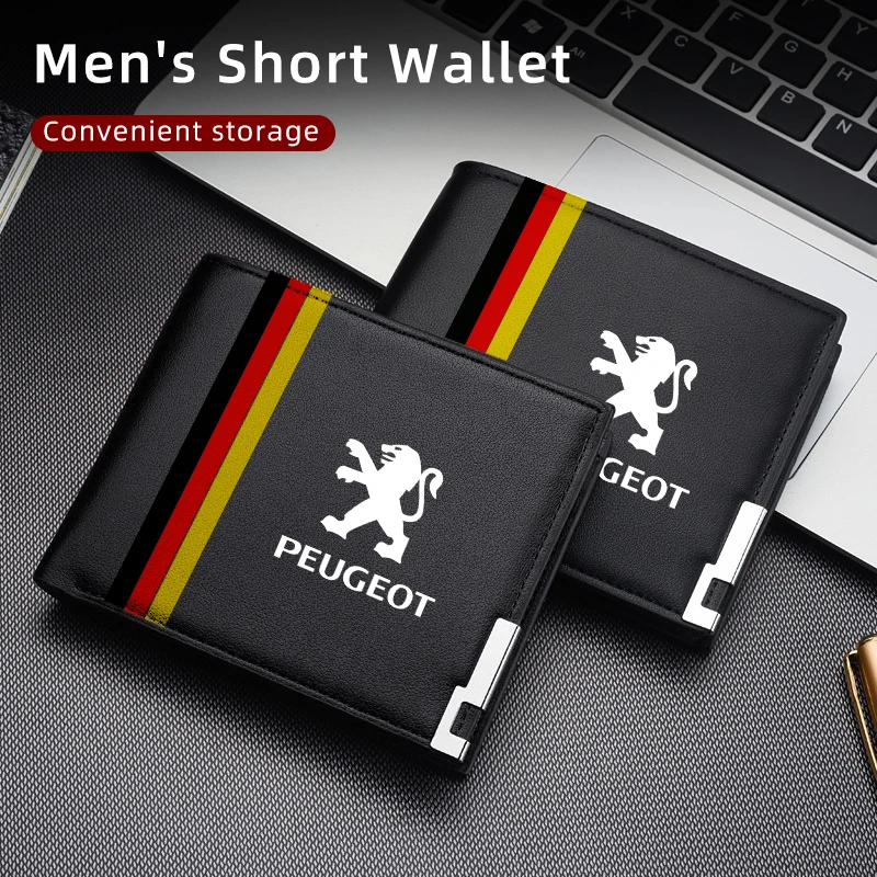 

Men Wallet Purses Auto Interior Accessories For Peugeot 407 508 2008 5008 307 308 3008 206 207 208 107 106 205 4008 301 607 108