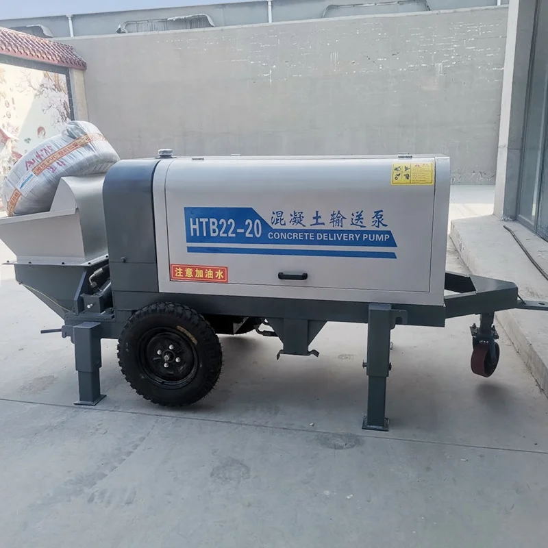Hot CE  Small Concrete Pump Sale California Engine Concrete Trailer Pump