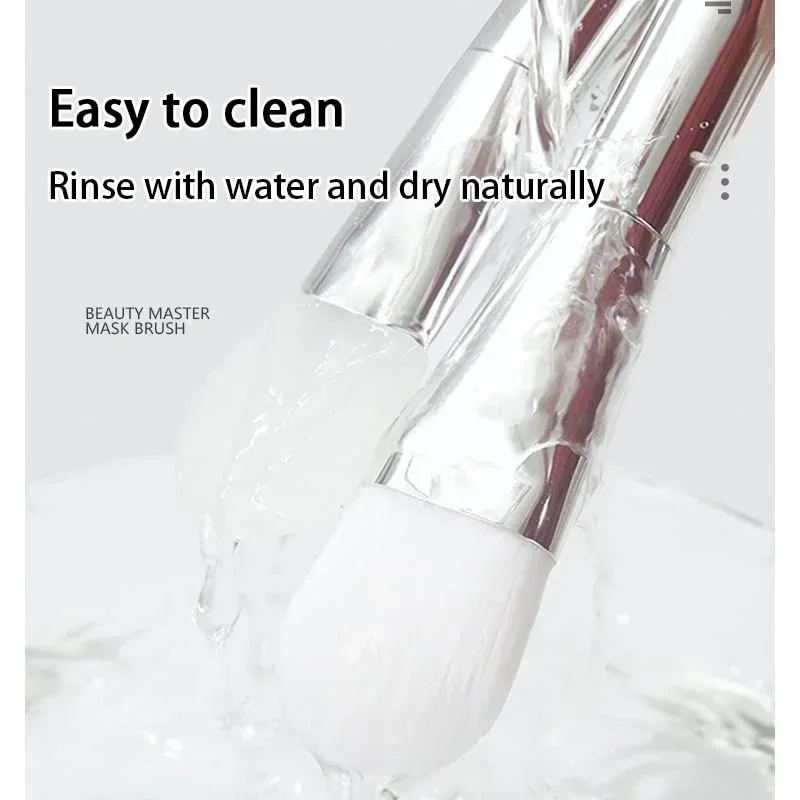 Cepillo de máscara Facial de silicona de doble uso con cabeza suave y cuchara de excavación para película de barro DIY herramienta de belleza de limpieza para el cuidado de la piel Facial