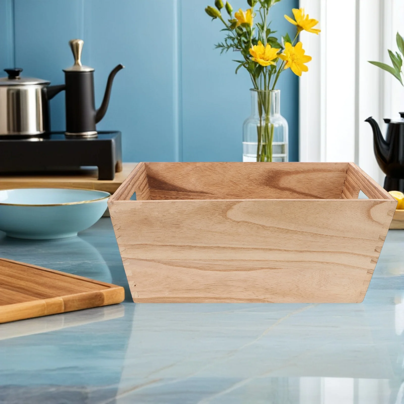 

Wooden Storage Crate Unfinished Nesting Kitchen Basket For Pantry Rustic Organizer Fruit Vegetable Basket Wood Craft Crate