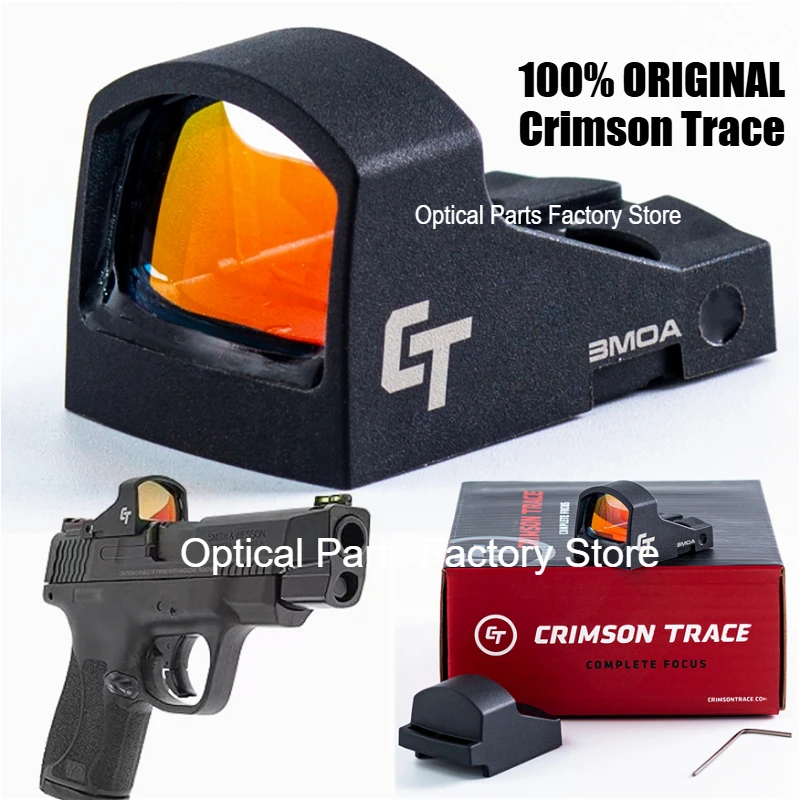 Crimson Trace CTS-1550 Ultra Compact Open Reflex Pistol Sight with LED 3.0 MOA Red Dot and Integrated Co-Witness for Handguns