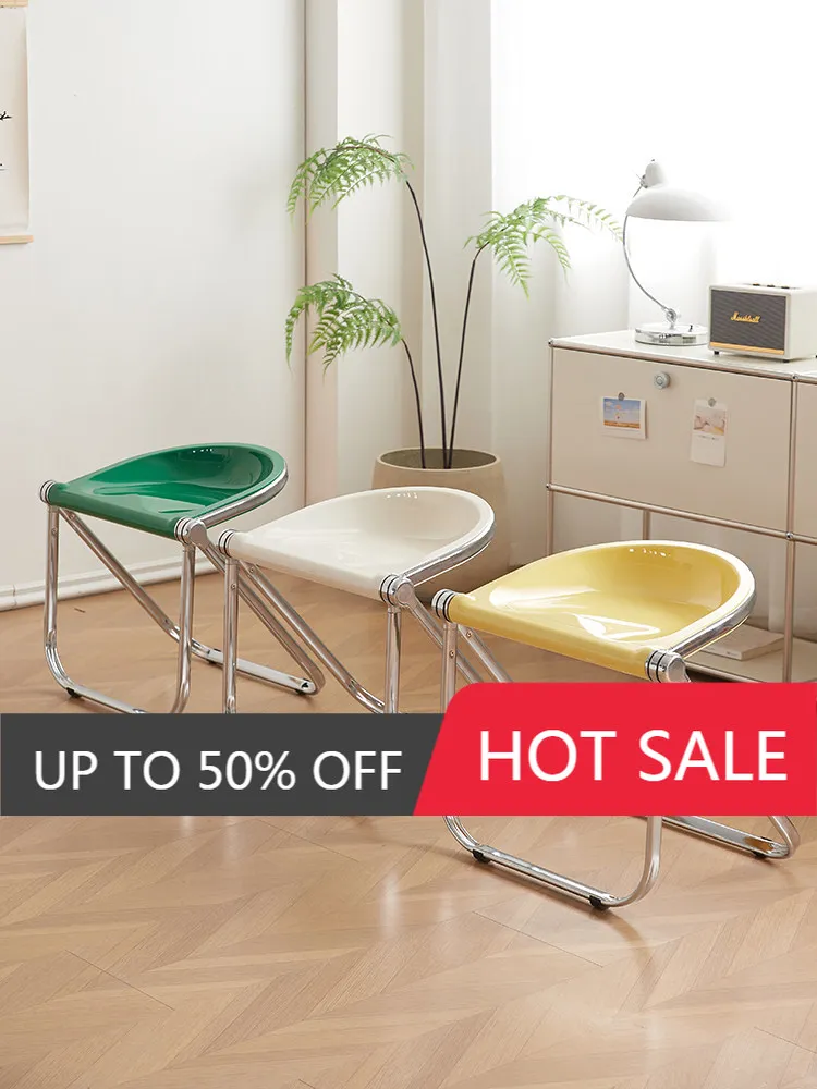 Foldable Lightweight Stool Portable Space-Saving Design Perfect For Home Outdoor Camping Picnic Garden Living Room Seating