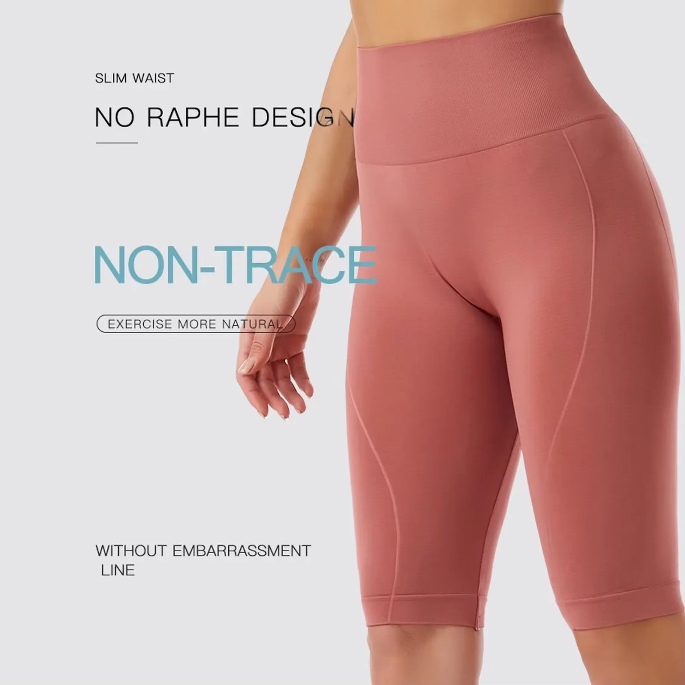 Women Naked Feeling Workout Push Up Leggings Tummy Control Yoga Running Fitness Gym Slim Pants High Waist Sports Biker Shorts - Image 4