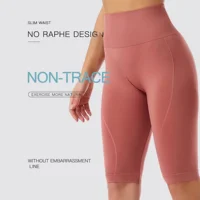 Leggings Push Up pour femmes, sensation nue, contrôle du ventre, Yoga, course à pied, Fitness, pantalons Slim, taille haute, short de motard de sport 4