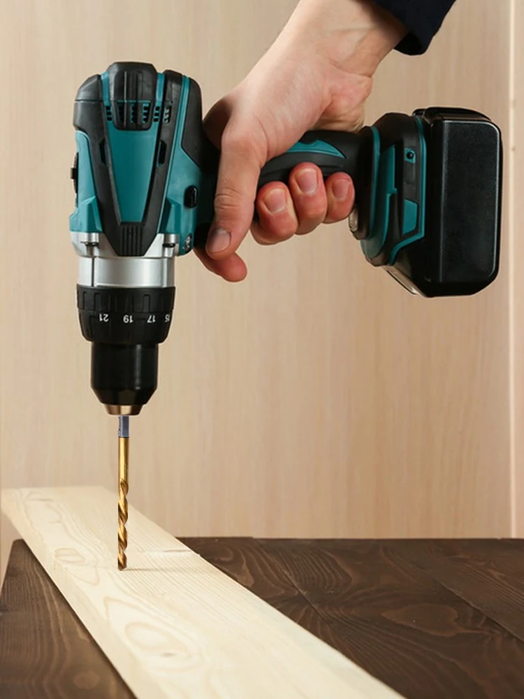 13 قطعة 1/4 بوصة عرافة عرقوب لقمة ثقب التيتانيوم المغلفة HSS تويست تأثير مثقاب مجموعة 1.5-6.5 مللي متر شنيور يعمل بالبطارية تويست مجموعة لقمة مثقاب #1