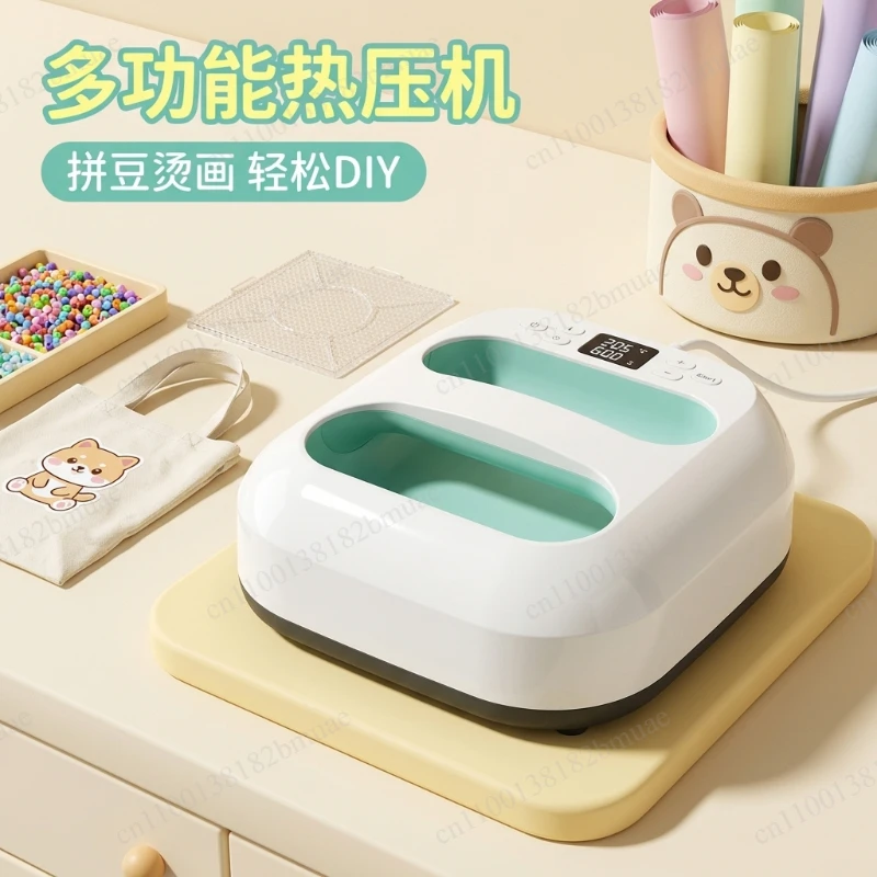 Heat Transfer Machine Bean Ironing Flower Pressing Iron for DIY Craft Coffee Shop School Uniform Customization Clothing