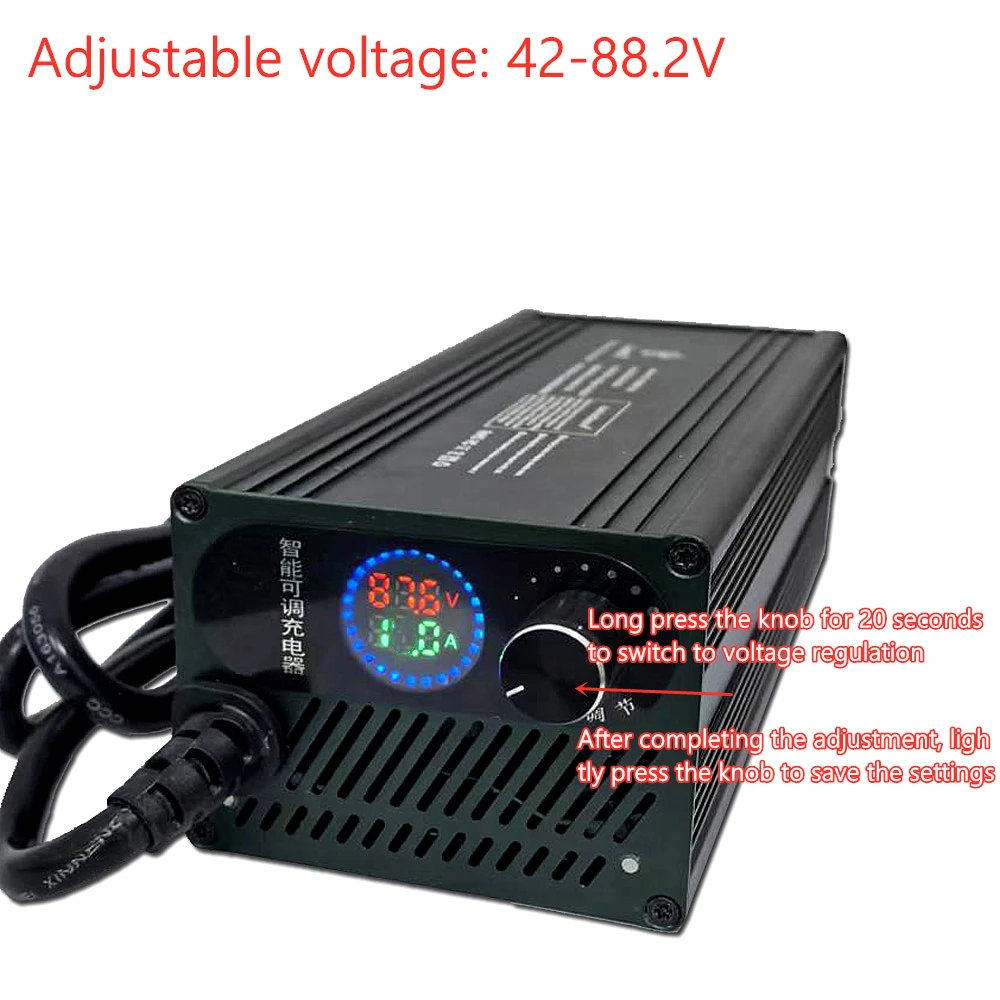 10A 15A 24V 48V 58,4V 72V 60V 84V Li-Ion Lifepo4 Lithium Batterie Ladegerät Curren Einstellen 13S 54,6V Schnelle Ladung 8S 16S 20S 24S teil
