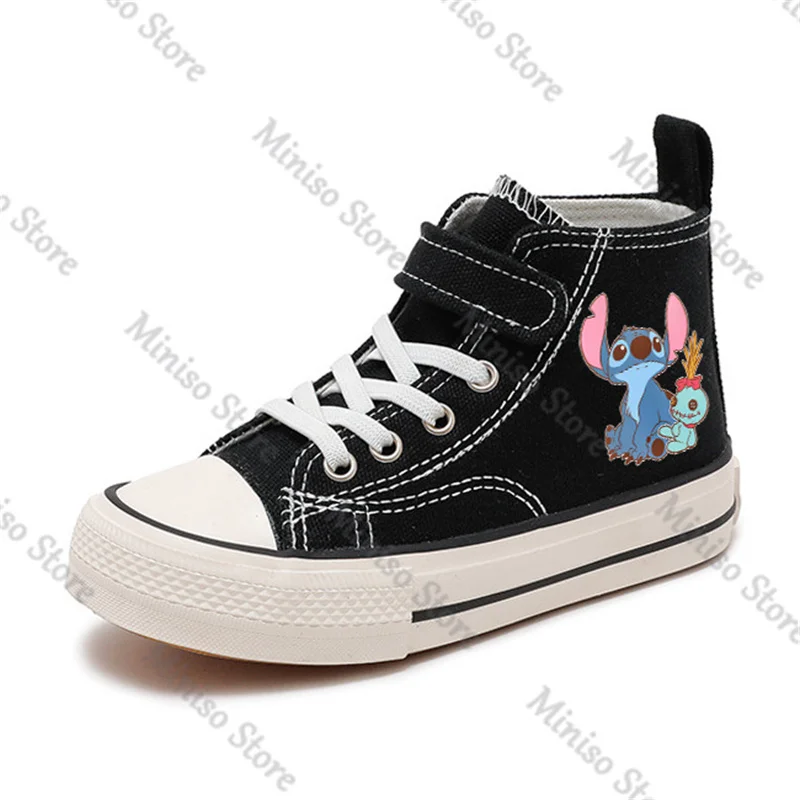 Kawai Girl Boys Kids brezentowe buty Cartoon Lilo Stitch sportowe buty dziecięce buty modny nadruk chłopięce buty do tenisa 1022