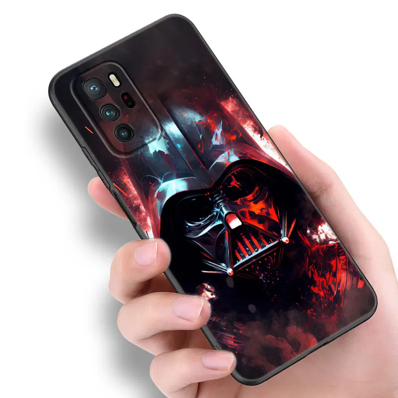 S-Star W-Wars Black Silicone Phone Case For Xiaomi Redmi Note 9 10 11 11S 11T 12 13 Pro 5G Plus 9S 10S 12S