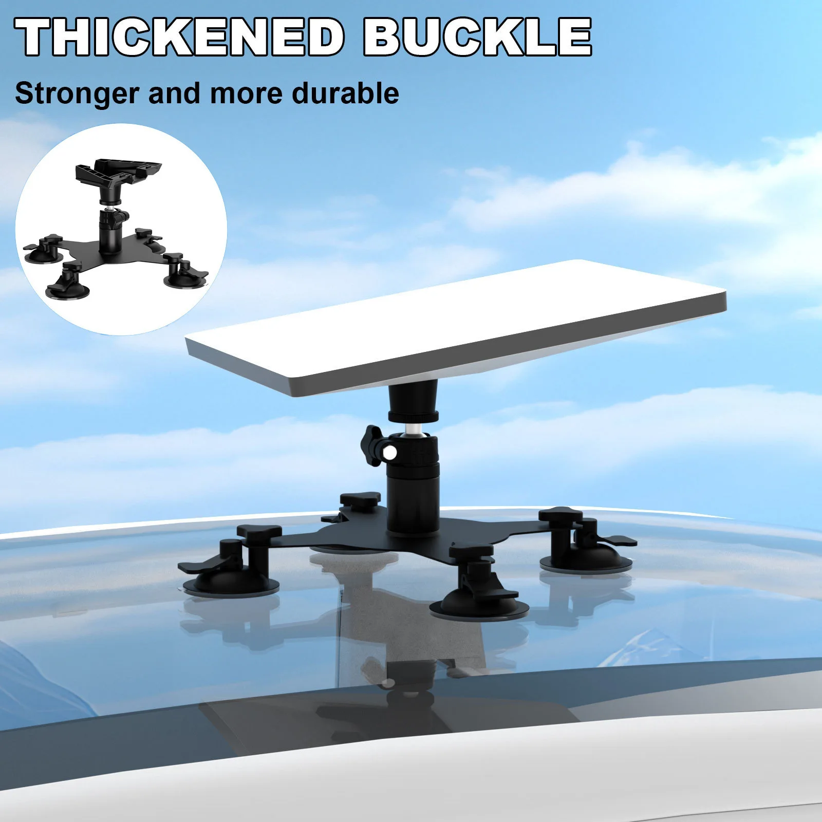 Starlink Car Roof Mount Bracket Aluminum Alloy Magnetic Absorption No Drilling Required Vehicle Top Accessory with Plastic Base