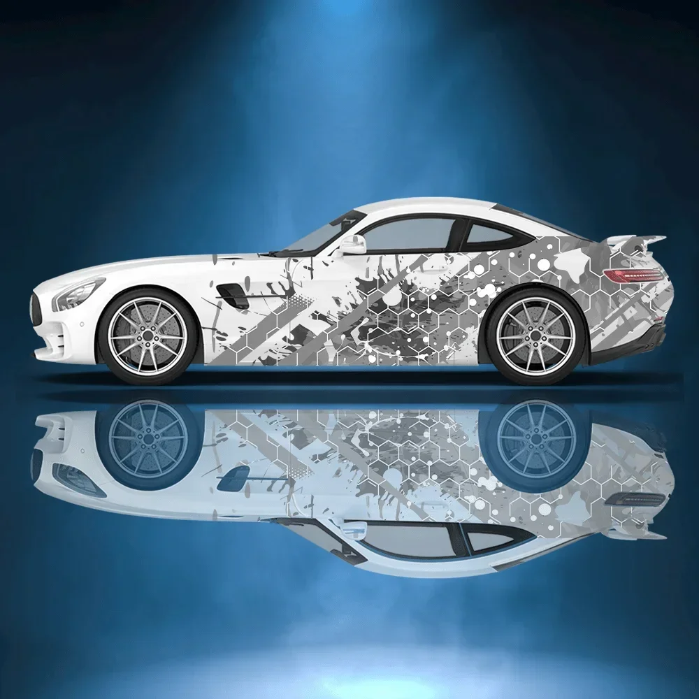 

Color Honeycomb Splash Car Side Sticker Decoration,PVC Waterproof Scratch Resistant Decal, Car Protection, Auto Accessories Gift