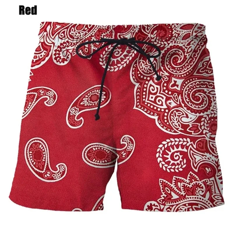 Calções de natação homens pintados a tinta 3D, calção de praia casual para conforto, maiô de skate masculino novo, verão