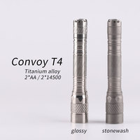 Titanium alloy Convoy T4 flashlight, 2*AA 2*14500  13 groups