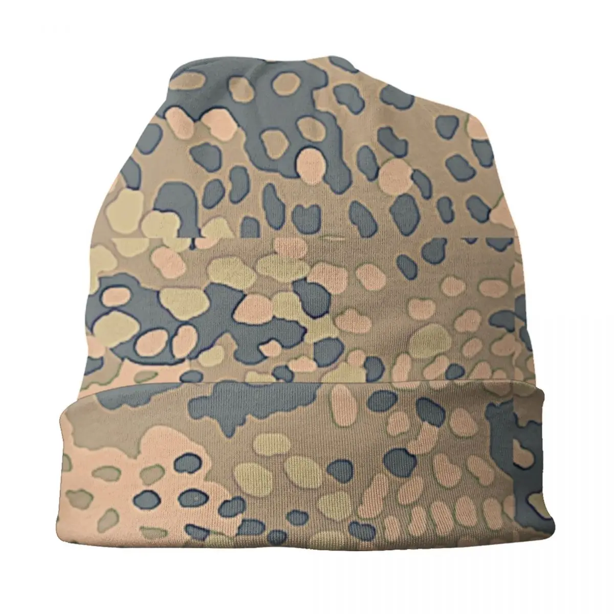 Custom Desert Erbsenmuster Pea Dot German WW2 Camouflage Pattern Skullies Beanies Caps Winter Warm Knit Hat Bonnet Hats Ski Cap