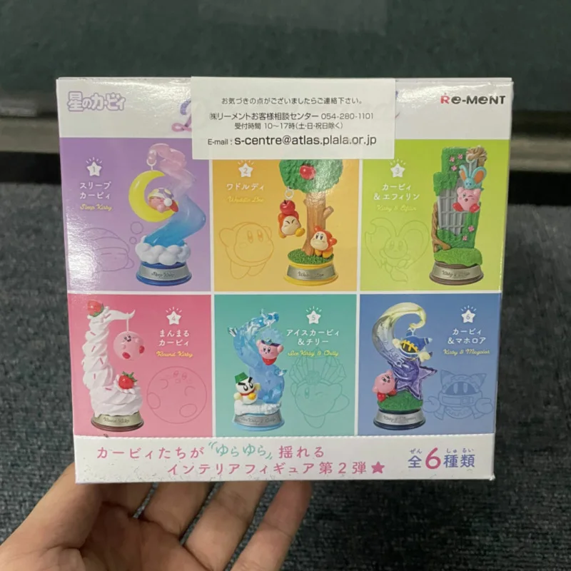 1 stks Willekeurige Stijl Game Kirby Q Versie kawaii Mini Action Figure PVC Miniatuur Scène model Standbeeld Rement Speelgoed Geschenken boxed