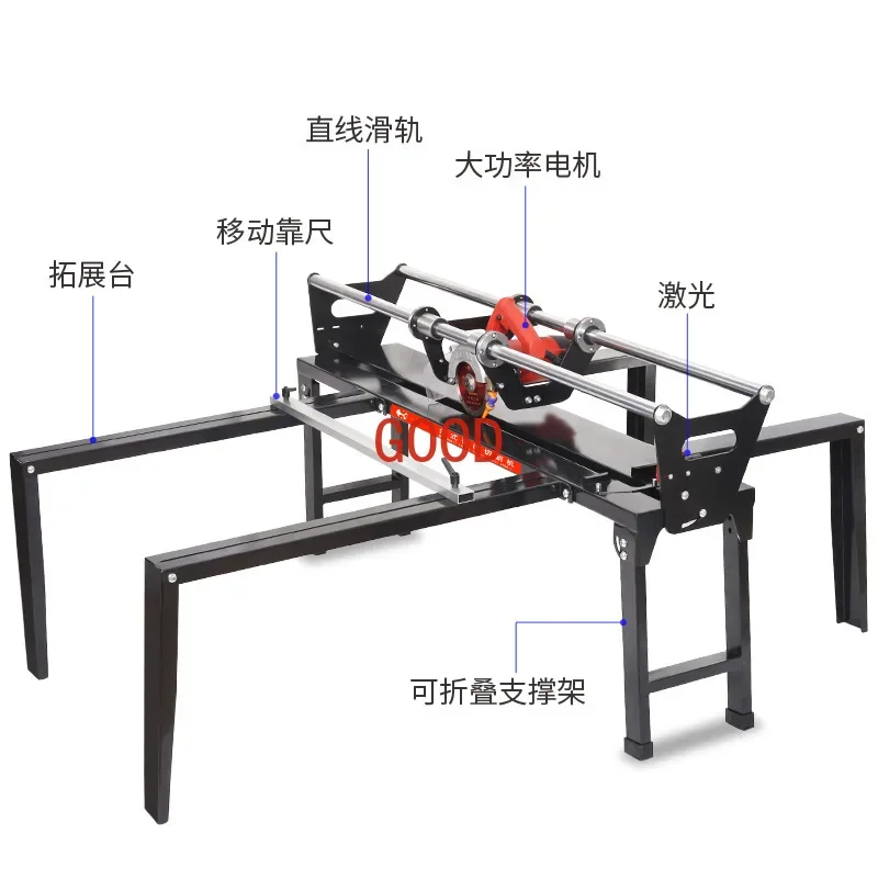 Automatic tile cutting machine, multi-functional 45-degree chamfer push knife