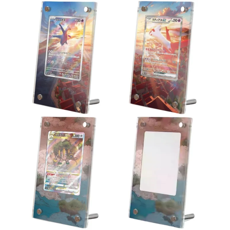 Latias Card Brick Latios Regigigas PTCG Extended Painting Diy Acrylic Action Toy Figures Anime Game Collection Display Rack Gift