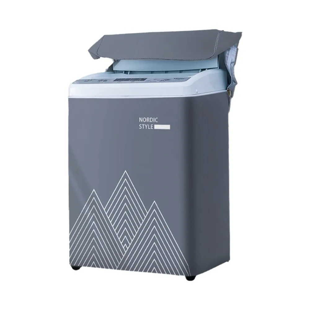 

Durable Waterproof Washing Machine Cover Dust Proof Breathable Dust Cover Polyester Thicken Protective Cover Balcony