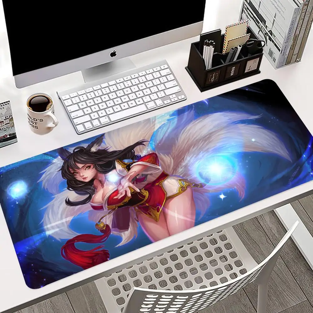 League of L-Legends A-Ahri Mouse Pad Gaming Gamer Rubber Mousepad Large 600x300mm Office Mousepad Desk Cushion for mouse pad Not