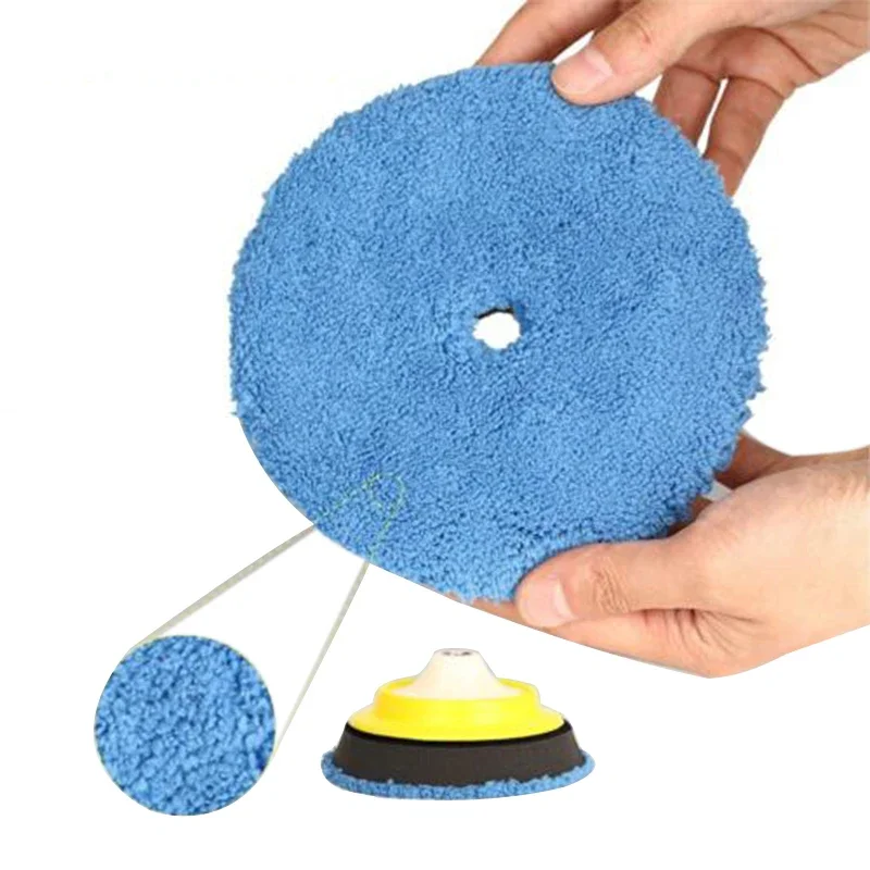 Car Detailing Waxing Bonnets Polishing pads Mitts Automotive Tools Disc Kit Buffing Plush Microfiber 3pcs Portable