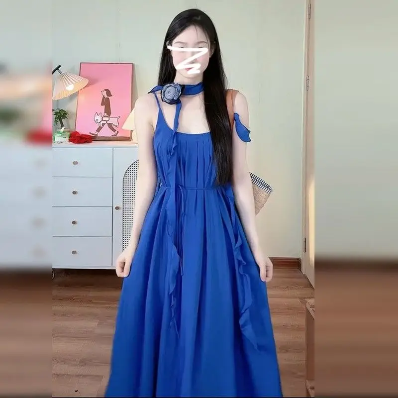 فساتين بلا أكمام للمرأة الذكرى الخريف شبكة مخرمة جوفاء شير الوهم إغراء مميزة فنية فريدة من نوعها الحديثة