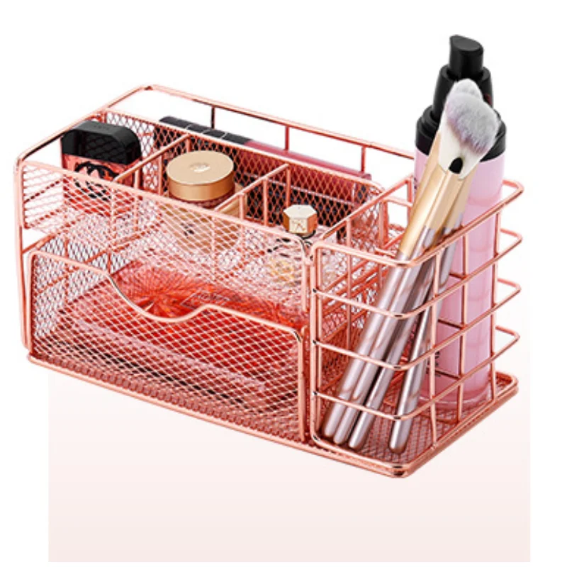 

Nordic desktop multi-layer metal drawer box, office supplies materials, stationery and cosmetics file rack