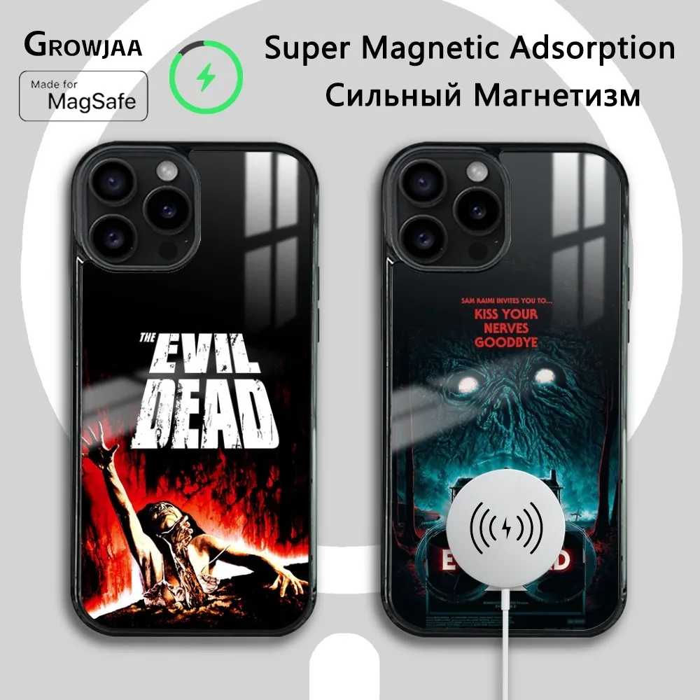 Horror Movie E-Evil Dead Phone Case For iPhone 16 15 14 13 12 11 Pro Max Plus Mini New Magsafe Mirror Wireless Magnetic Cover