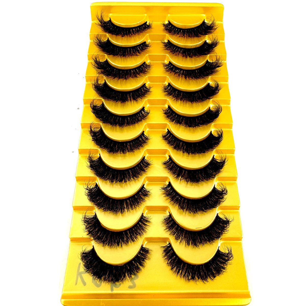 10 Paar lange 3D-Nerzwimpern, weiche kurze falsche Wimpern, handgefertigtes Make-up-Werkzeug für falsche Wimpern, Wimpernverlängerung