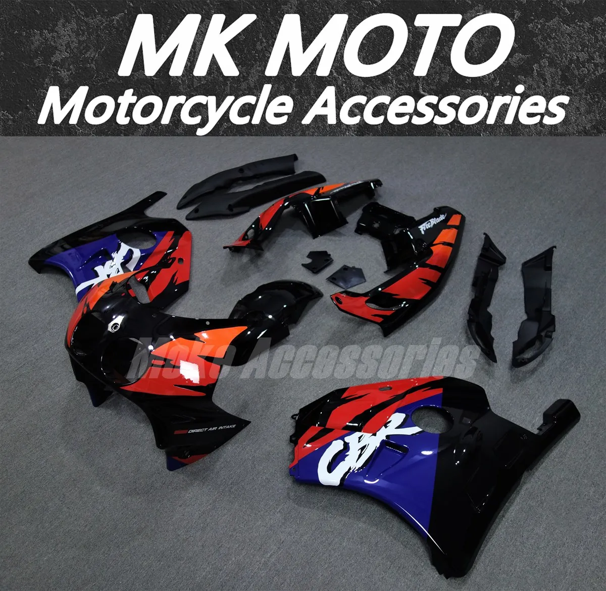

Moke moto Motorcycle Fairings Kit Fit For Cbr250rr Mc22 1990 1991 1992 1993 1994-1999 Bodywork Set Injection Orange Blue Black