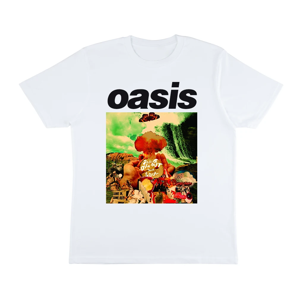 

Hot sale OASIS 2024 Men's Graphic Print T-shirt Man Woman Short Sleeved Luxury Tees Clothing Loose Pure Cotton Soft Tops