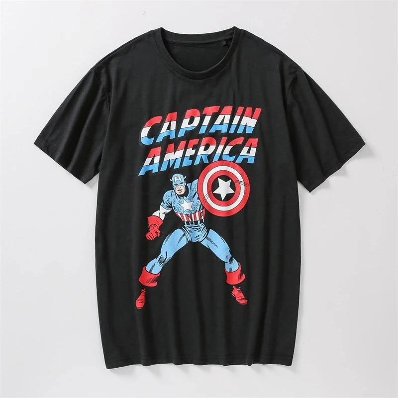 

American Cartoon Dynamic Manmanwei Pure Cotton Printed Cotton Men's and Women's Short-sleeved T-shirts for Casual Wear