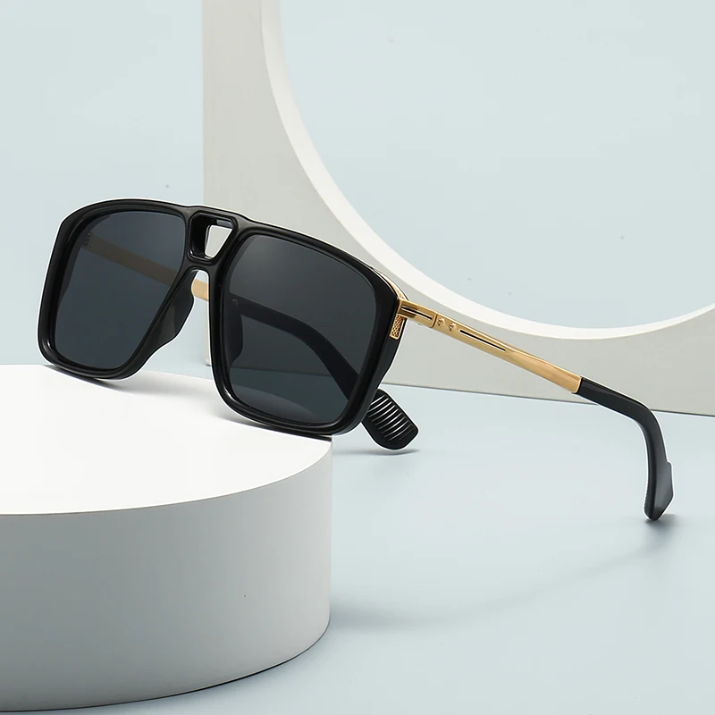 نظارات شمسية رجالية عتيقة من الذرة البيضاء المزدوجة ، نظارات طيار ، إطار مربع ، بقعة عبر الحدود ، أصلية وأمريكة ، جديدة ، #1