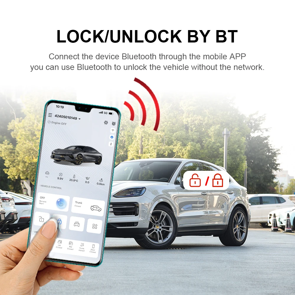 OVI Keyless Entry System with Remote Starter Push to Start Car Control App for Porsche Panamera